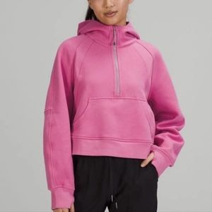 Lululemon Scuba Oversized Half Zip Hoodie NWT pink blossom
